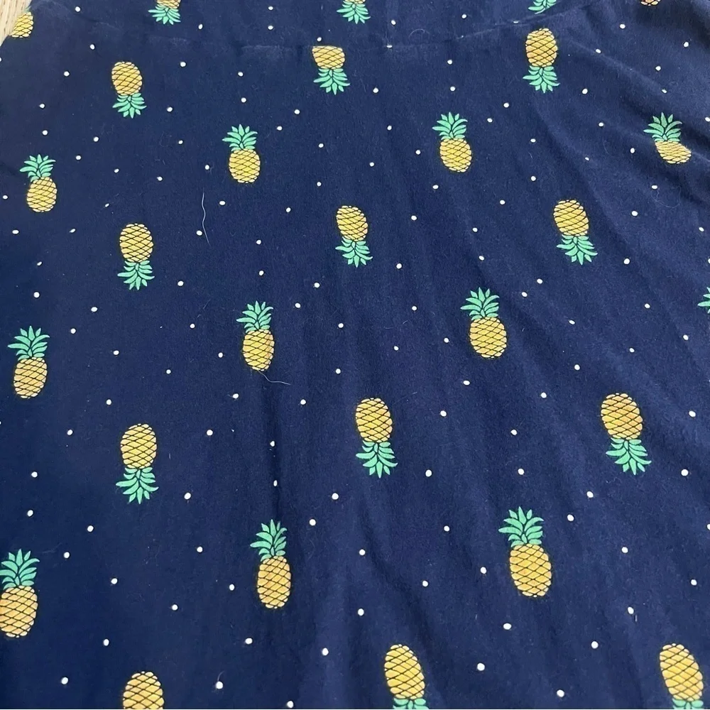 Old Navy blue summer tank dress with yellow pineapple graphics, XXL (16).